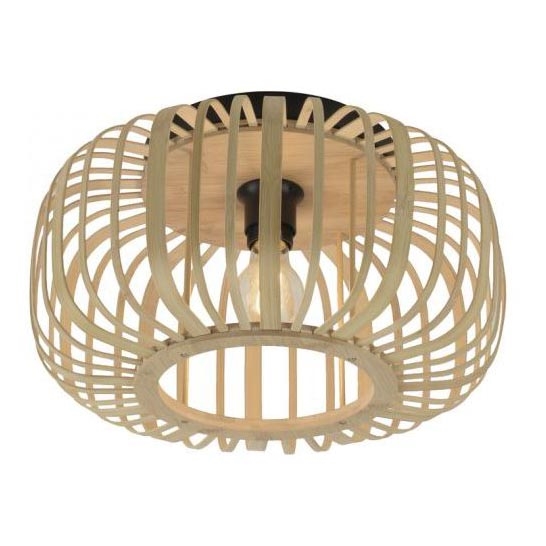 Leuchten Direkt 11412-79 - Candelabro integrado RACOON 1xE27/40W/230V diâmetro 40 cm bambu