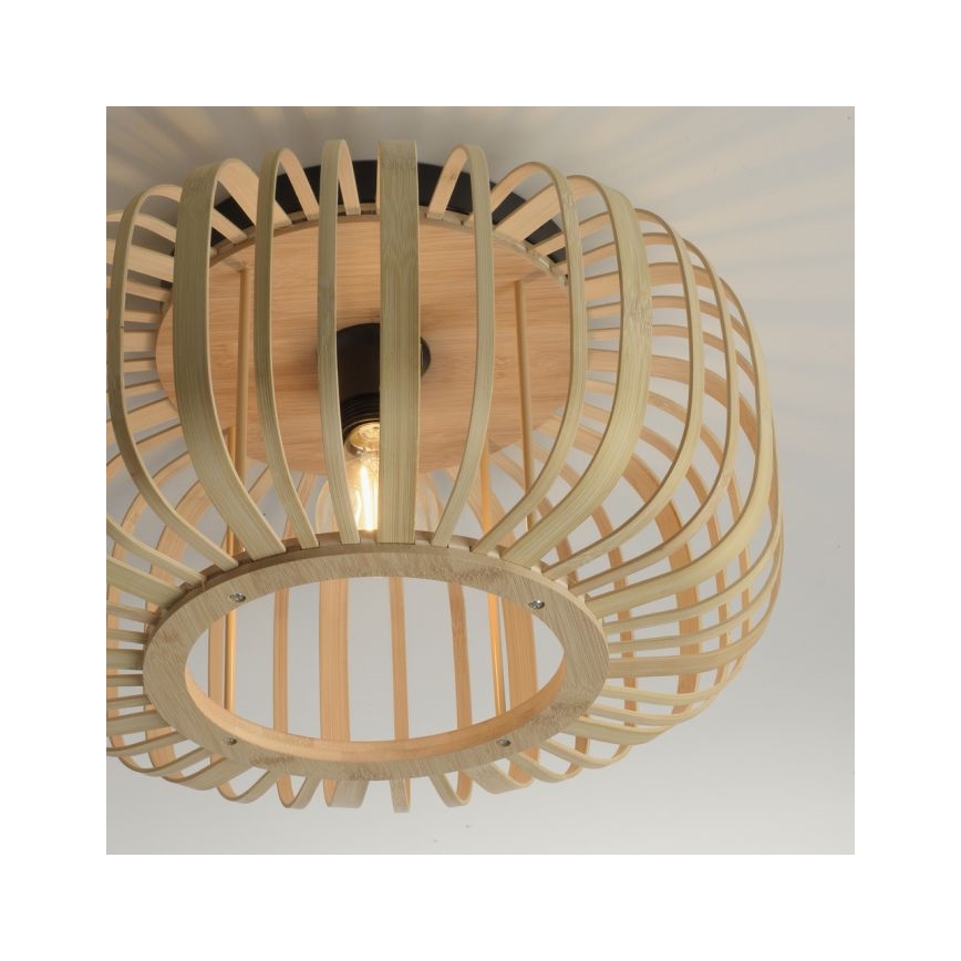 Leuchten Direkt 11412-79 - Candelabro integrado RACOON 1xE27/40W/230V diâmetro 40 cm bambu