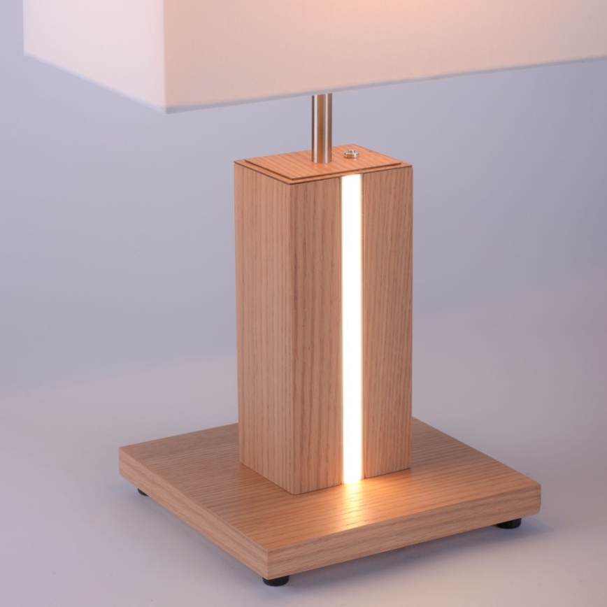 Leuchten Direkt 11421-78 - Candeeiro de mesa LED com regulação AMANDA 1xE27/40W/230V + 1xLED/5W