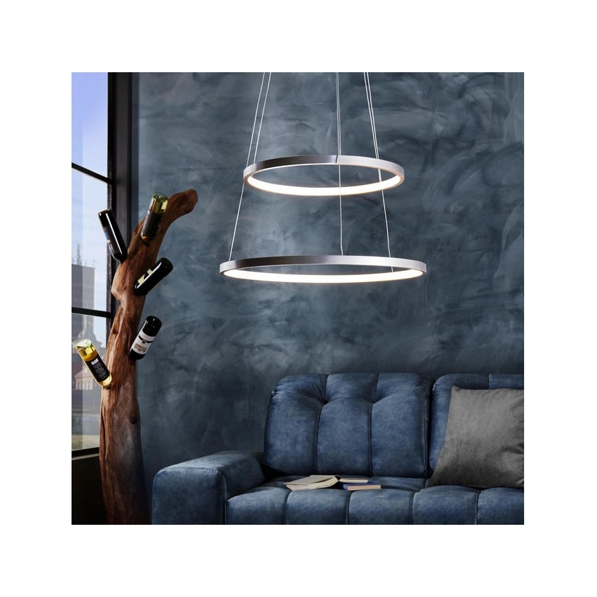 Leuchten Direkt 11525-21 - Candelabro num fio LED CIRCLE 1xLED/15W/230V + LED/25W