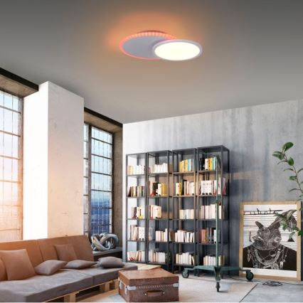 Leuchten Direkt 11662-16 - Iluminação de teto LED RGB com regulação ARENDA LED/21W/230V + controlo remoto