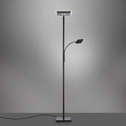 Leuchten Direkt 11710-18 - Candeeiro de chão LED com regulação HANS LED/21,5W/230V + LED/4W