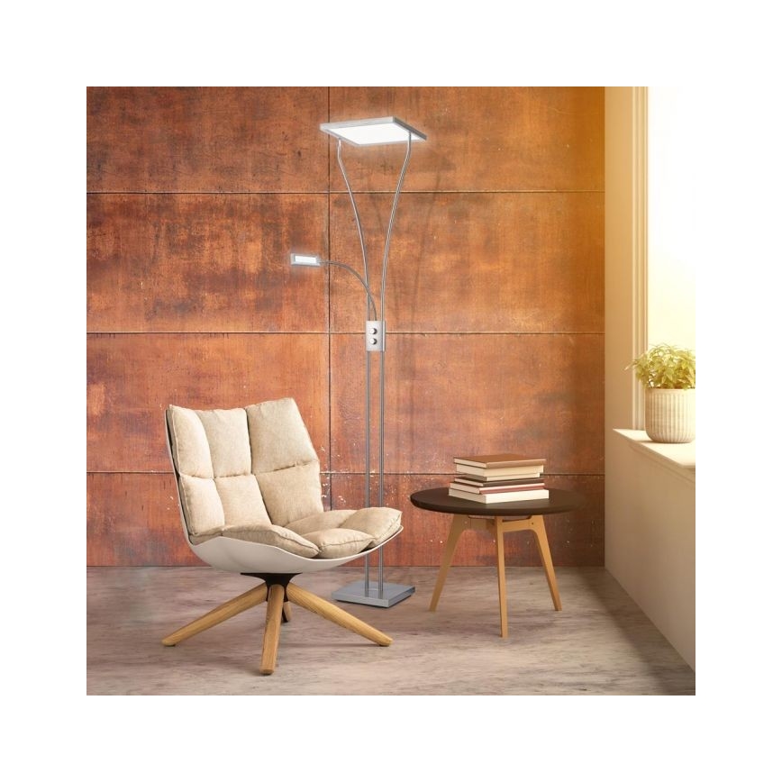Leuchten Direkt 11722-55 - Candeeiro LED com regulação MARIAN LED/25W/230V + LED/3,6W