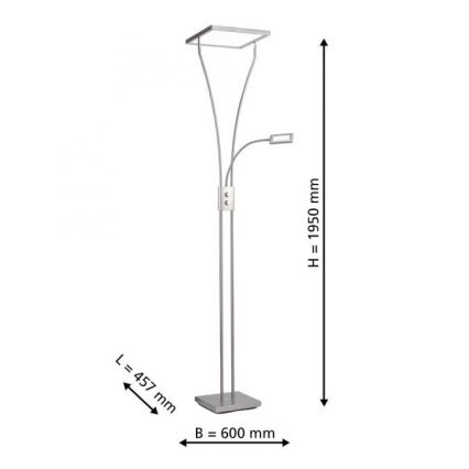 Leuchten Direkt 11722-55 - Candeeiro LED com regulação MARIAN LED/25W/230V + LED/3,6W