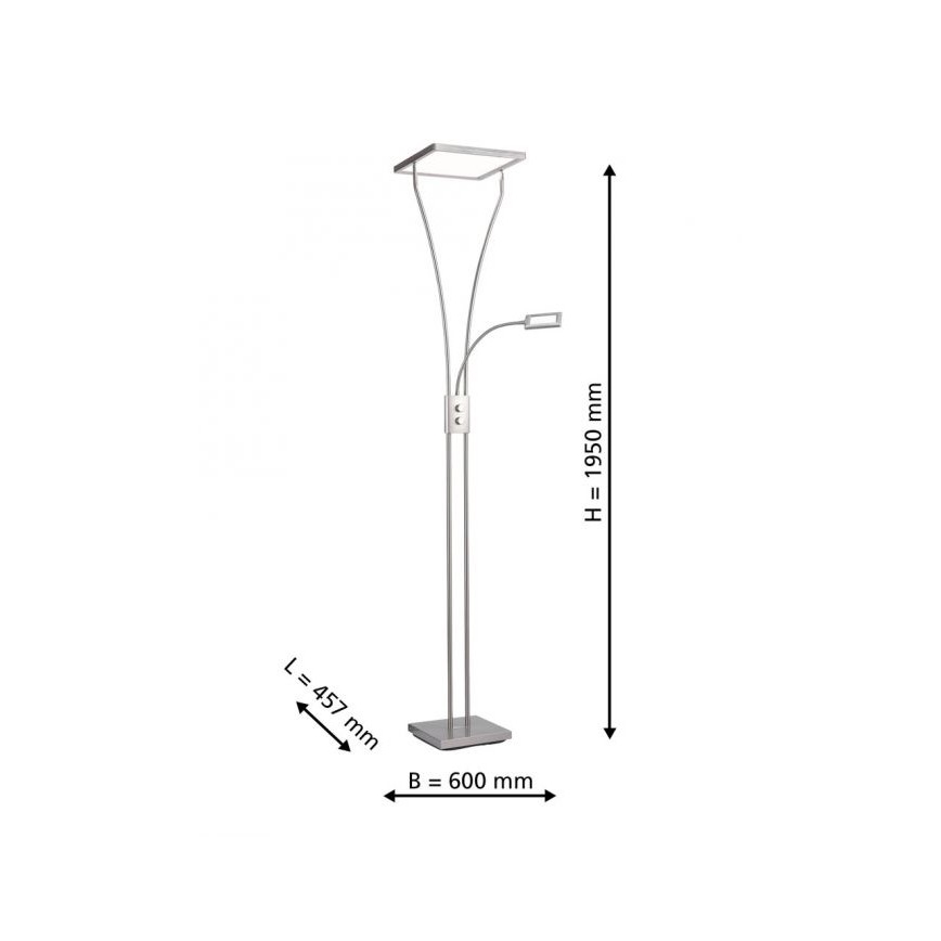 Leuchten Direkt 11722-55 - Candeeiro LED com regulação MARIAN LED/25W/230V + LED/3,6W