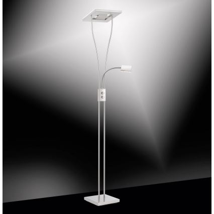 Leuchten Direkt 11776-55- Candeeiro de chão LED com regulação HELIA LED/16,8W/230V + 2xLED/3,8W