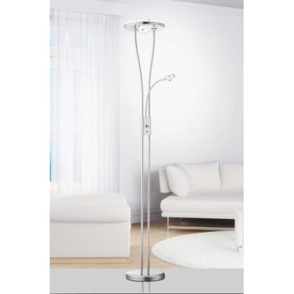 Leuchten Direkt 11778-55- Candeeiro de chão LED com regulação HELIA LED/16,8W/230V + 2xLED/3,8W