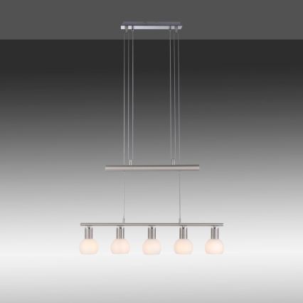Leuchten Direkt 11939-55 - Candeeiro suspenso BENEDIKT 5xE14/40W/230V