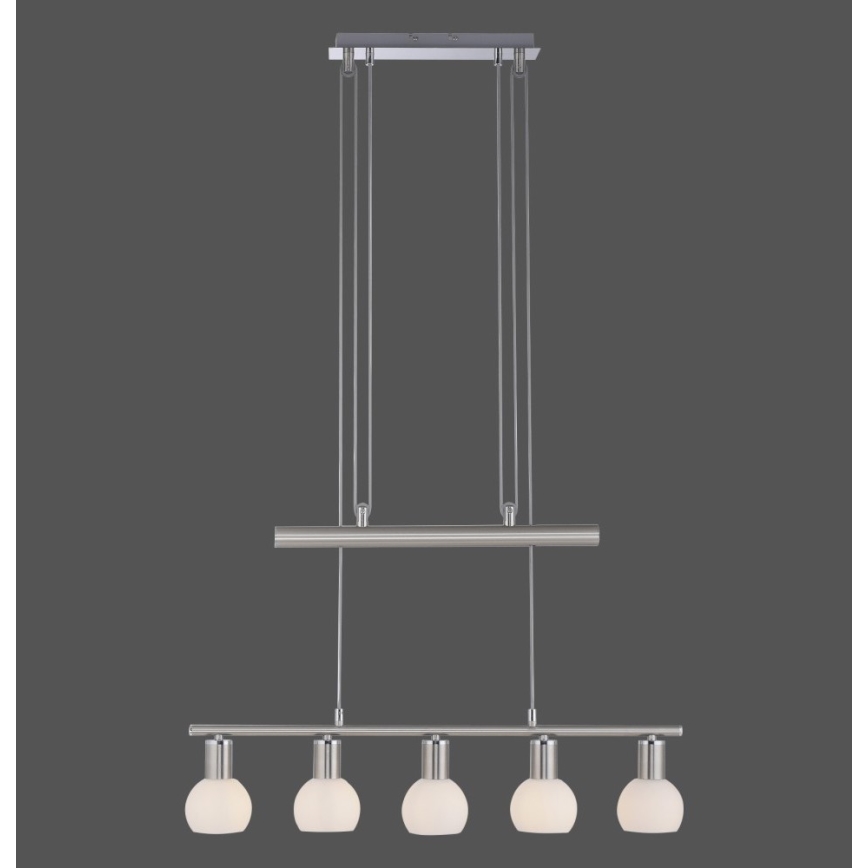 Leuchten Direkt 11939-55 - Candeeiro suspenso BENEDIKT 5xE14/40W/230V