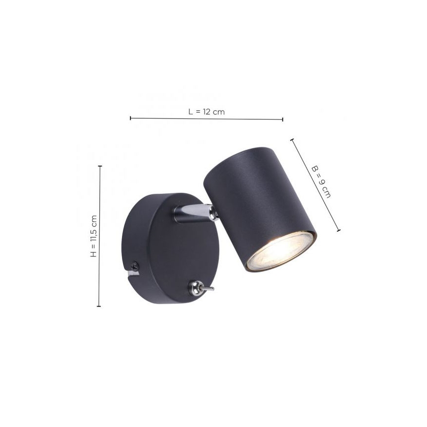 Leuchten Direkt 11941-13 - Foco de parede LED TARIK 1xGU10/5W/230V