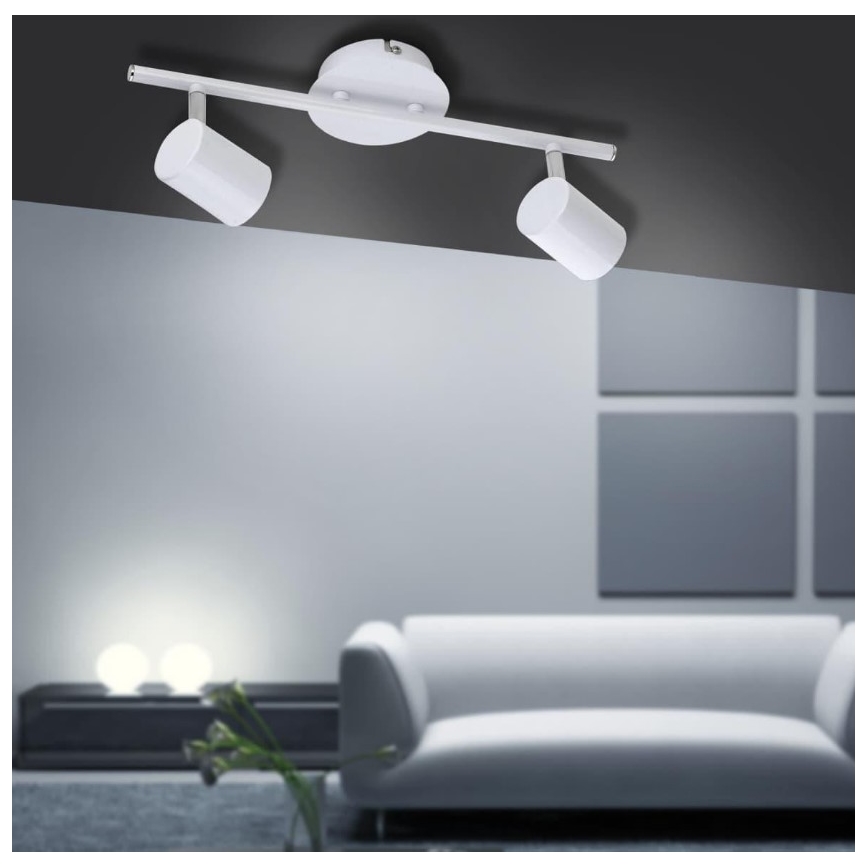 Leuchten Direkt 11942-16 - Foco LED TARIK 2xGU10/5W/230V branco