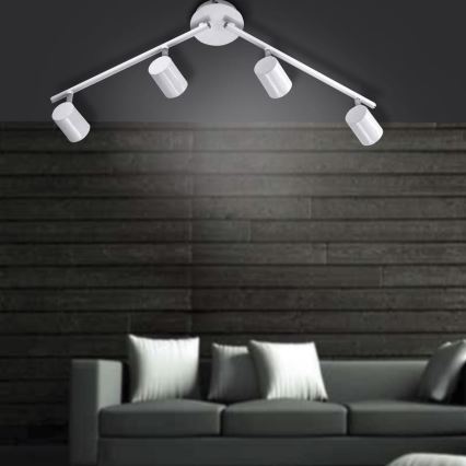 Leuchten Direkt 11944-16 - Foco LED TARIK 4xGU10/5W/230V branco