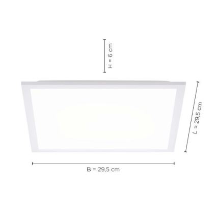 Leuchten Direkt 12200-16 - Iluminação de teto LED FLAT LED/17W/230V