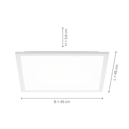 Leuchten Direkt 12201-16 - Iluminação de teto LED FLAT LED/22W/230V