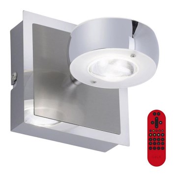 Leuchten Direkt 12471-55 - Iluminação de parede LED RGBW com regulação OPTI LED/6W/230V 2700-5000K + controlo remoto