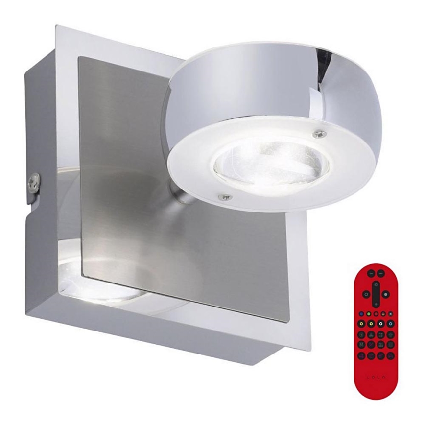 Leuchten Direkt 12471-55 - Iluminação de parede LED RGBW com regulação OPTI LED/6W/230V 2700-5000K + controlo remoto