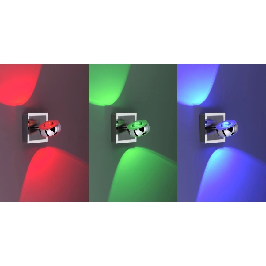 Leuchten Direkt 12471-55 - Iluminação de parede LED RGBW com regulação OPTI LED/6W/230V 2700-5000K + controlo remoto