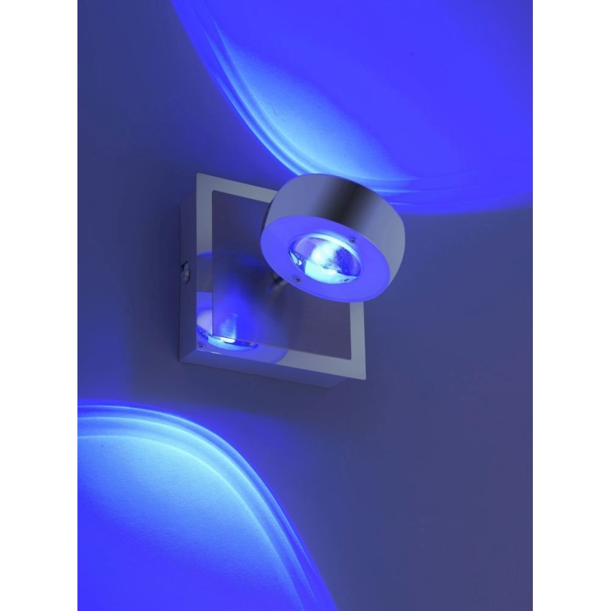 Leuchten Direkt 12471-55 - Iluminação de parede LED RGBW com regulação OPTI LED/6W/230V 2700-5000K + controlo remoto