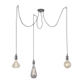 Leuchten Direkt 13571-18 - Candelabro suspenso DIY 3xE27/60W/230V preto