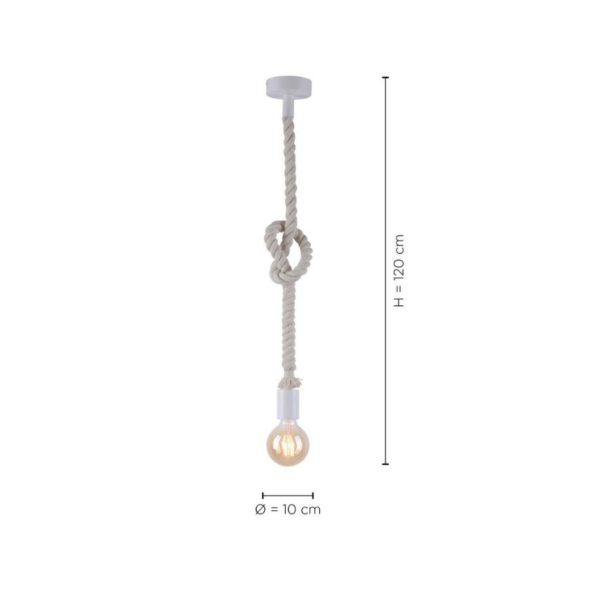 Leuchten Direkt 13572-16 - Candelabro suspenso DIY 1xE27/10W/230V branco