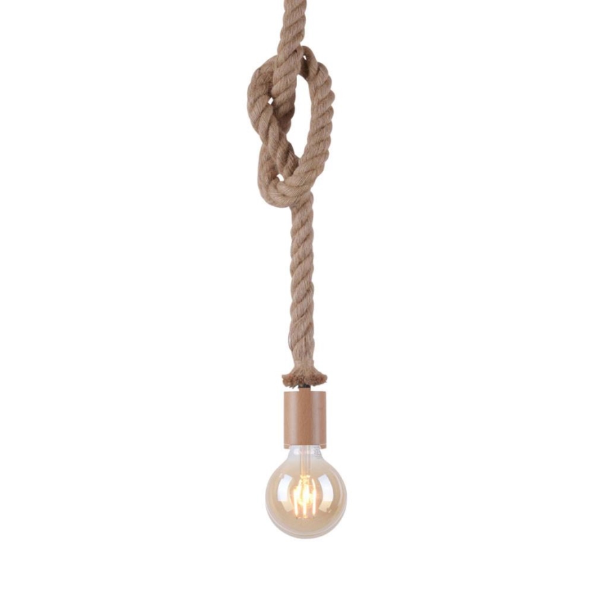 Leuchten Direkt 13572-79 - Candelabro suspenso DIY 1xE27/10W/230V castanho
