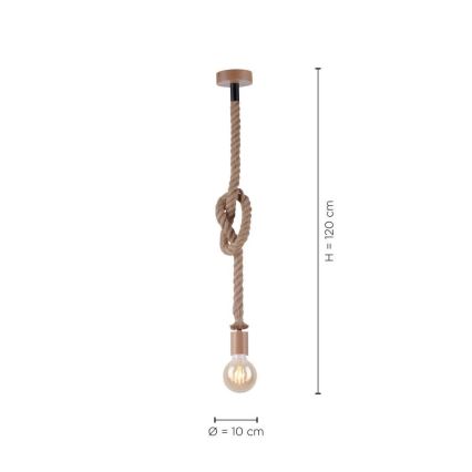 Leuchten Direkt 13572-79 - Candelabro suspenso DIY 1xE27/10W/230V castanho