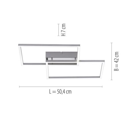 Leuchten Direkt 14018-55 - Candelabro fixo LED com regulação IVEN 2xLED/15W/230V