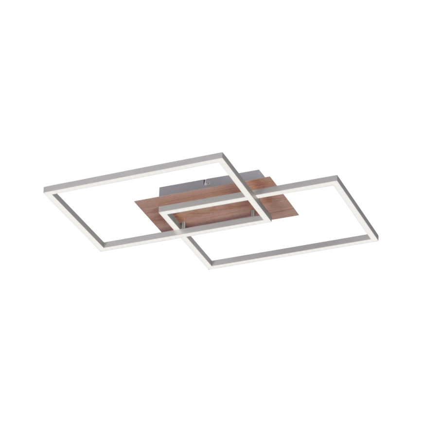 Leuchten Direkt 14018-78 - Candeeiro de teto LED com regulação IVEN 2xLED/15W/230V carvalho + comando