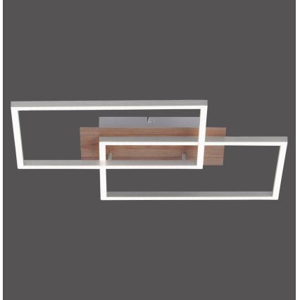 Leuchten Direkt 14018-78 - Candeeiro de teto LED com regulação IVEN 2xLED/15W/230V carvalho + comando