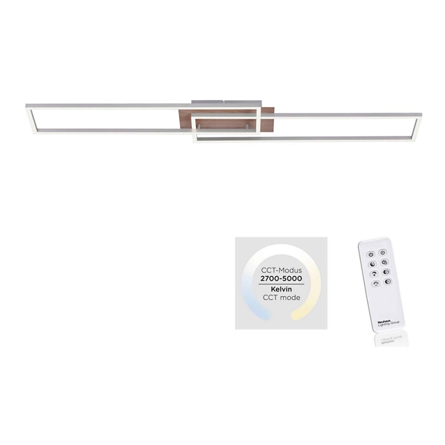 Leuchten Direkt 14019-78 - Candeeiro de teto LED IVEN 2xLED/20W/230V + comando