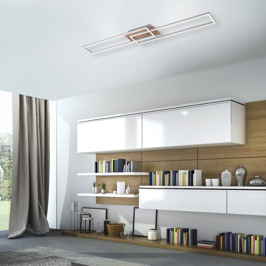 Leuchten Direkt 14019-78 - Candeeiro de teto LED IVEN 2xLED/20W/230V + comando