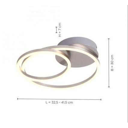 Leuchten Direkt 14021-55 - Candelabro montado à superfície IVANKA LED/26W/230V