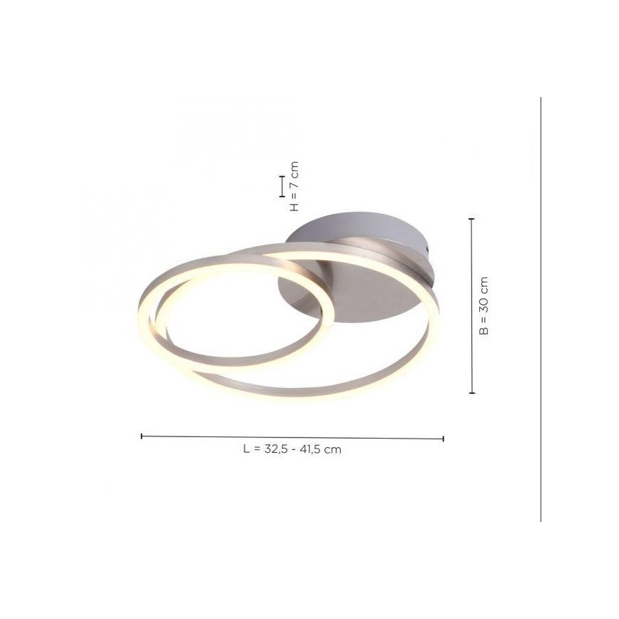Leuchten Direkt 14021-55 - Candelabro montado à superfície IVANKA LED/26W/230V
