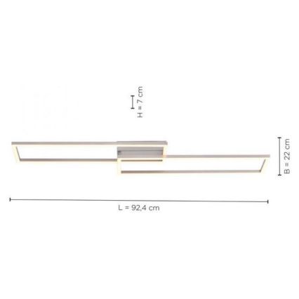 Leuchten Direkt 14023-55 - Candelabro montado à superfície LED com regulação IVEN 2xLED/15,1W/230V