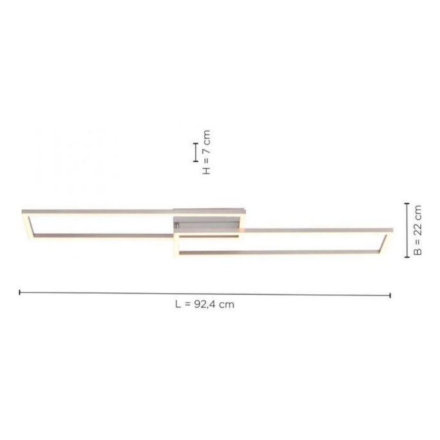Leuchten Direkt 14023-55 - Candelabro montado à superfície LED com regulação IVEN 2xLED/15,1W/230V