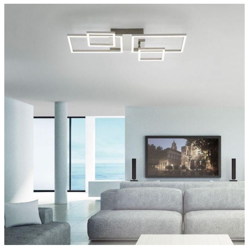Leuchten Direkt 14030-55 - Candelabro montado à superfície IVEN 2xLED/12W/230V + 2xLED/5,5W
