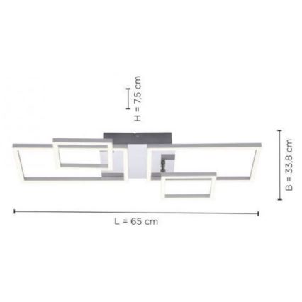 Leuchten Direkt 14030-55 - Candelabro montado à superfície IVEN 2xLED/12W/230V + 2xLED/5,5W