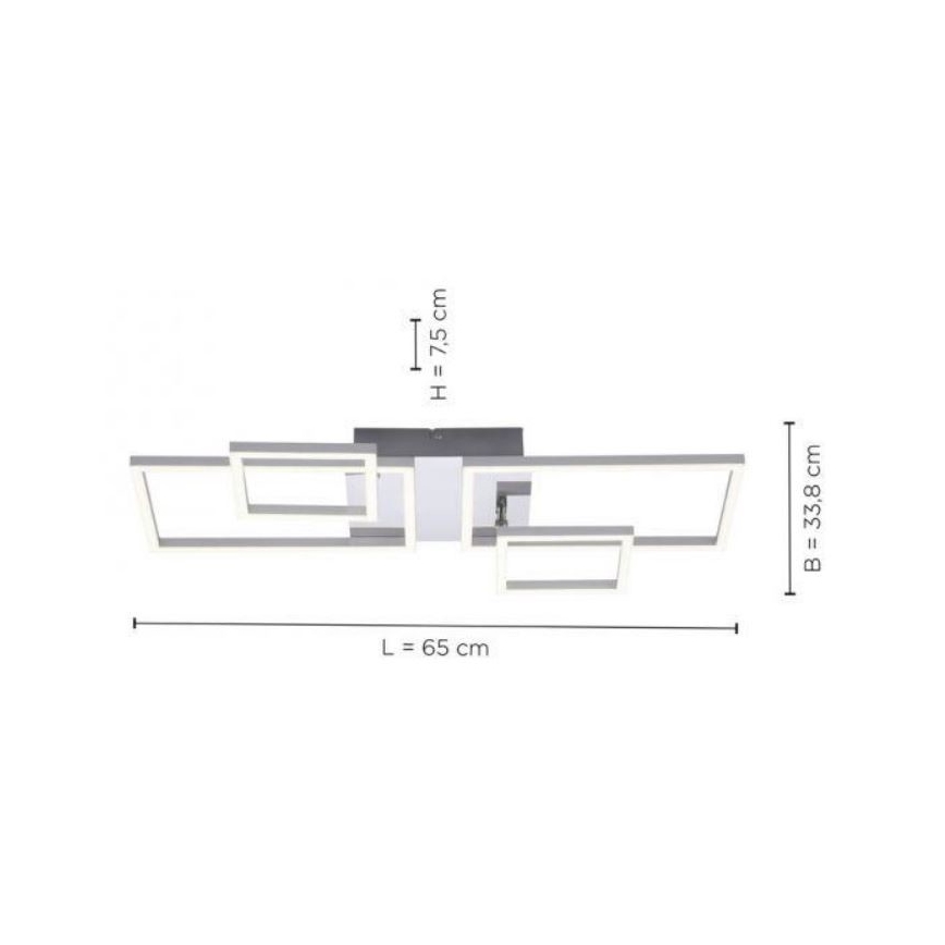 Leuchten Direkt 14030-55 - Candelabro montado à superfície IVEN 2xLED/12W/230V + 2xLED/5,5W