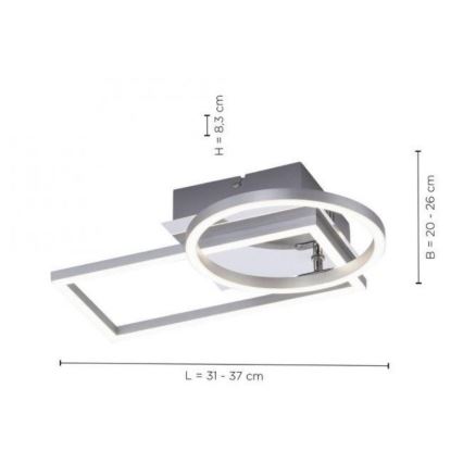 Leuchten Direkt 14031-55 - Iluminação de teto LED IVEN LED/18W/230V