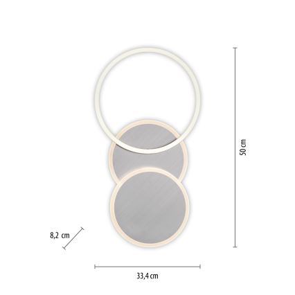 Leuchten Direkt 14116-55 - Iluminação de teto LED SEVENT LED/25,5W/230V cromado mate