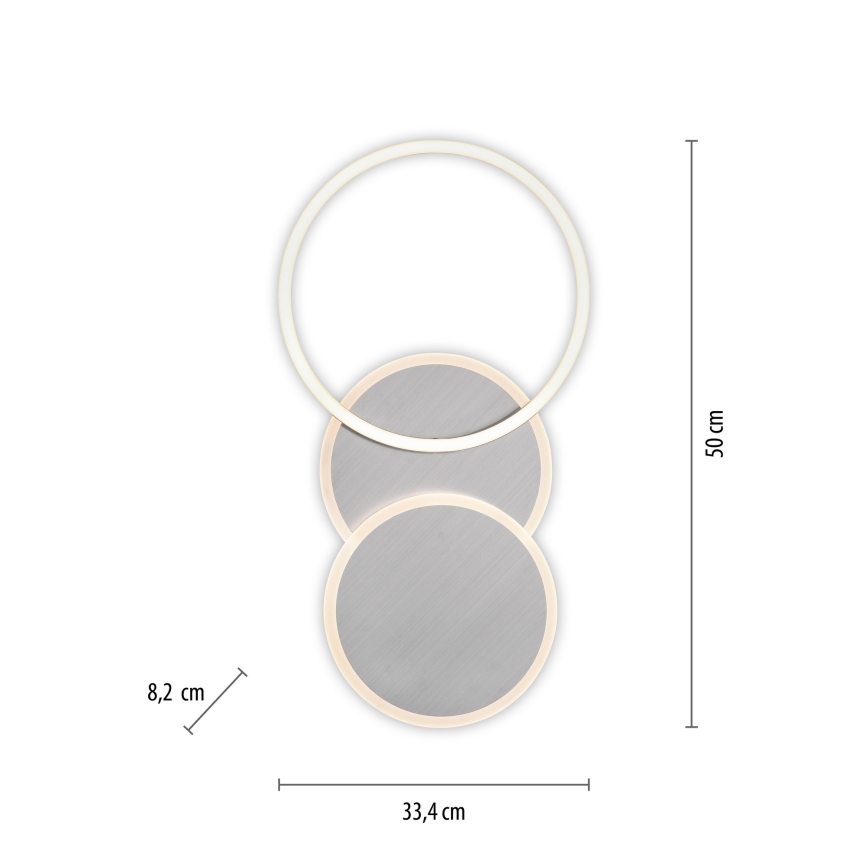 Leuchten Direkt 14116-55 - Iluminação de teto LED SEVENT LED/25,5W/230V cromado mate