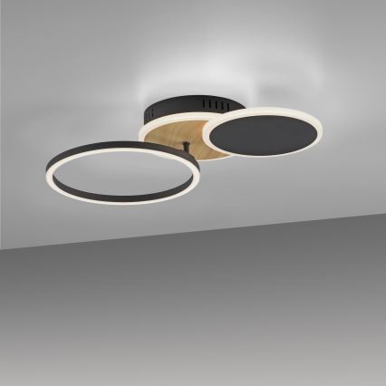 Leuchten Direkt 14116-78 - Iluminação de teto LED SEVENT LED/25,5W/230V preto/castanho