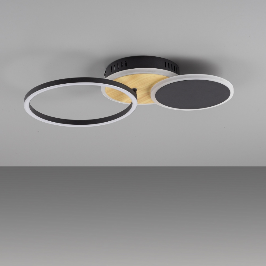Leuchten Direkt 14116-78 - Iluminação de teto LED SEVENT LED/25,5W/230V preto/castanho