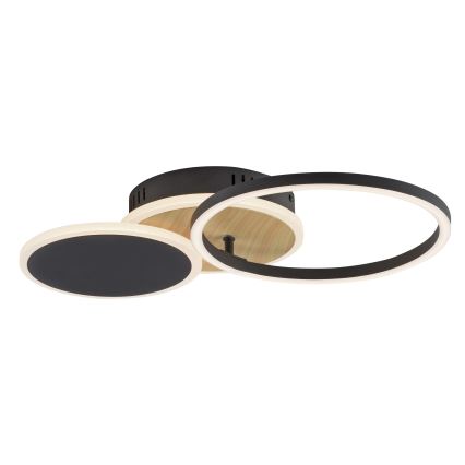 Leuchten Direkt 14116-78 - Iluminação de teto LED SEVENT LED/25,5W/230V preto/castanho