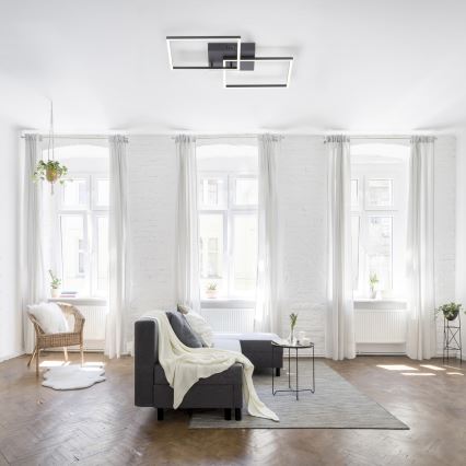 Leuchten Direkt 14141-18 - Iluminação de teto LED com regulação IVEN 2xLED/13,5W/230V + controlo remoto