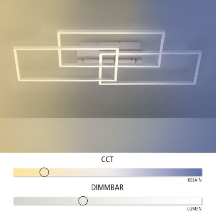 Leuchten Direkt 14150-55 - Luz de teto fosca LED IVEN 3xLED/13W/230V + controlo remoto