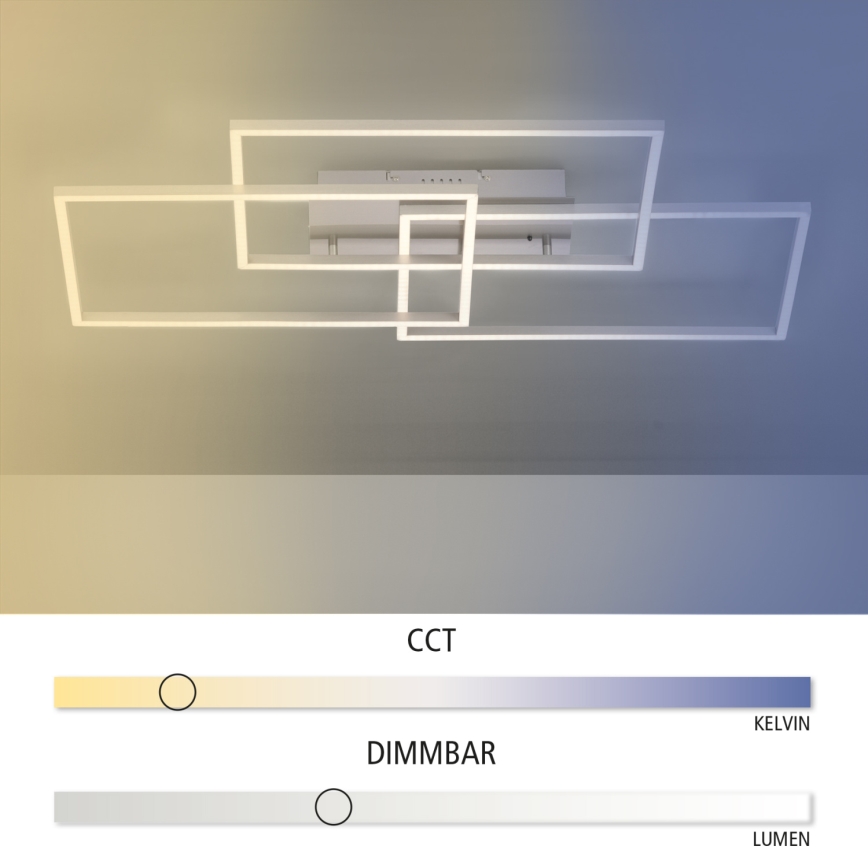 Leuchten Direkt 14150-55 - Luz de teto fosca LED IVEN 3xLED/13W/230V + controlo remoto