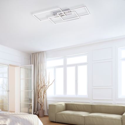 Leuchten Direkt 14151-55 - Luz de teto fosca LED IVEN 4xLED/12W/230V + controlo remoto