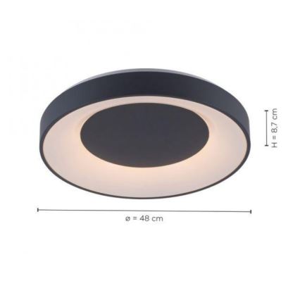 Leuchten Direkt 14346-18 - Iluminação de teto LED RGB com regulação ANIKA LED/26,5W/230V Tuya 2700-5000K + controlo remoto