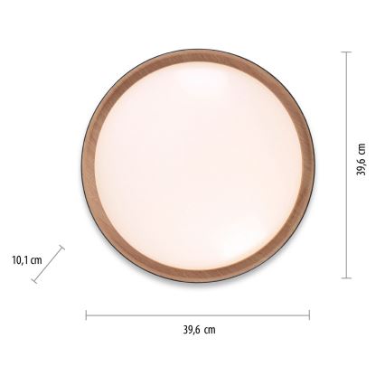 Leuchten Direkt 1434718- Iluminação de teto LED com regulação EMILIA 28,8W/230V preta